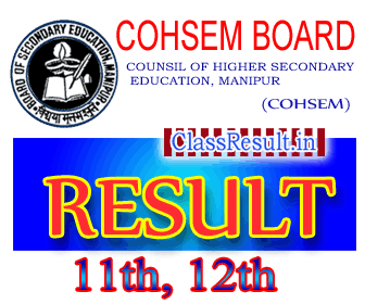 cohsem Result 2020 class HSE, 12th Class, XII, +2, Plus Two