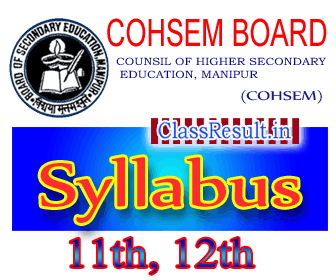 cohsem Syllabus 2020 class HSE, 12th Class, XII, +2, Plus Two
